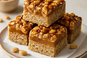 Nutty Caramel Squares No-Bake (Sweet Blog Version)