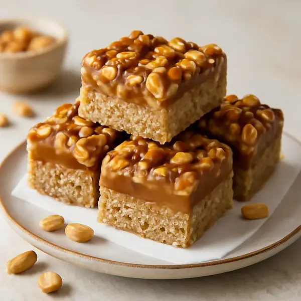 Nutty Caramel Squares No-Bake (Sweet Blog Version)