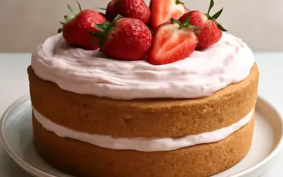 Light Strawberry Cream Biscuit Cake "Sweet Blog"