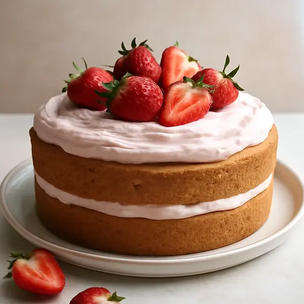 Light Strawberry Cream Biscuit Cake "Sweet Blog"