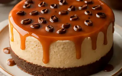 Caramel-Coffee Cheesecake with Mascarpone (Sweet Blog version)