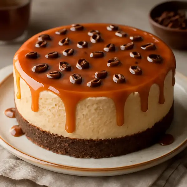 Caramel-Coffee Cheesecake with Mascarpone (Sweet Blog version)