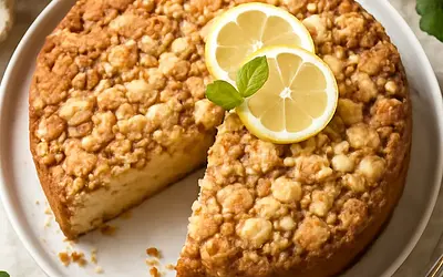 Babka cytrynowo-ricottowa z migdałową kruszonką