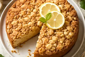 Lemon-Ricotta Babka with Almond Crumble