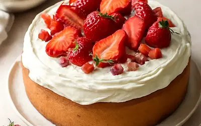 Delikatny tort truskawkowo-mascarpone w stylu Słodki Blog