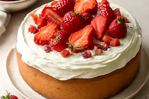 Delikatny tort truskawkowo-mascarpone w stylu Słodki Blog