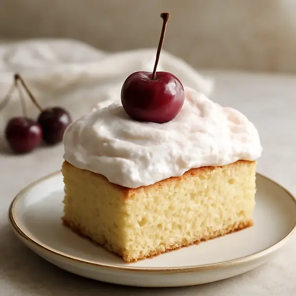 Cherry Cloud on Delicate Sponge Cake (Sweet Blog version)