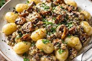 Dumplings with Mushroom Sauce (Polish Classic with a Twist)