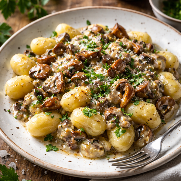 Kopytka z sosem pieczarkowym (polska klasyka z twistem)