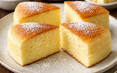 Fluffy Asian-style cheesecake (soufflé) — 4 servings