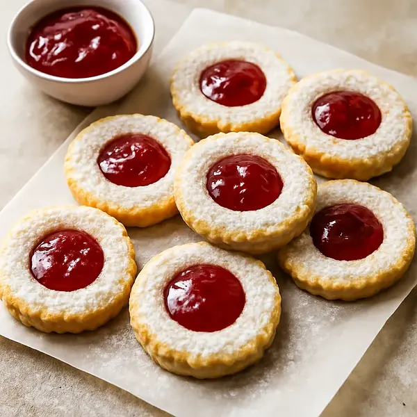 Crispy cookies with jam