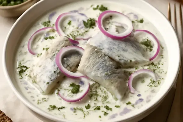 Śledzie w śmietanie