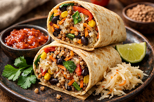 Vegetable Burek with Buckwheat and Sauerkraut (vegetarian)