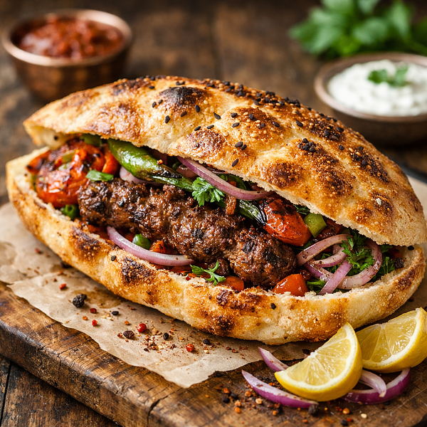 Kebab z pieca w tradycyjnym chlebie tureckim