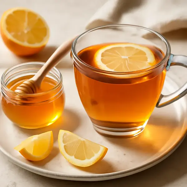Tea with lemon and honey
