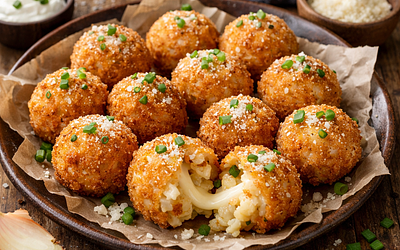 Rice balls with cheese and onion (winter version, 12 pieces)