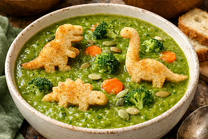 Dinosaur soup (blended vegetables)
