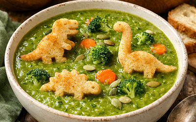 Dinosaur soup (blended vegetables)
