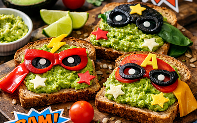 Superhero Avocado Sandwiches