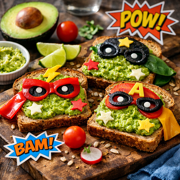 Superbohaterskie kanapki z awokado
