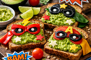 Superhero Avocado Sandwiches