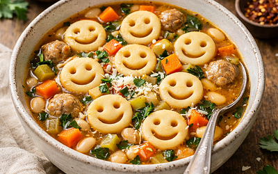 Happy Soup with Noodles