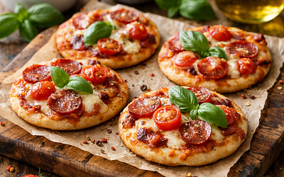 Super quick mini pizzas