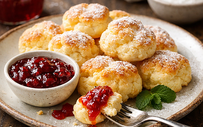Cheesy Clouds with Jam