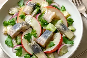Herring salad with apple