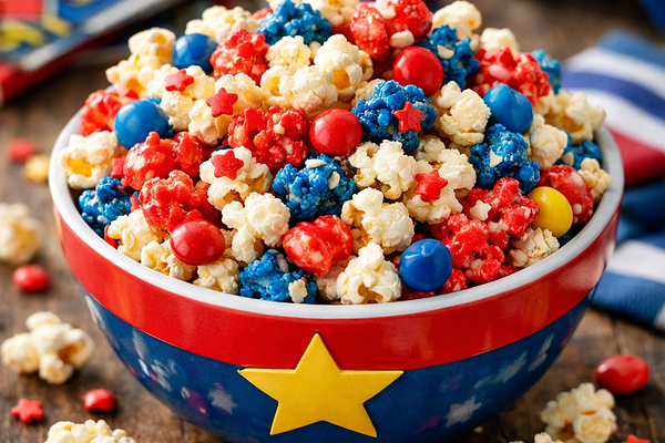 Słodki popcorn superbohatera