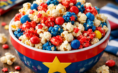 Słodki popcorn superbohatera