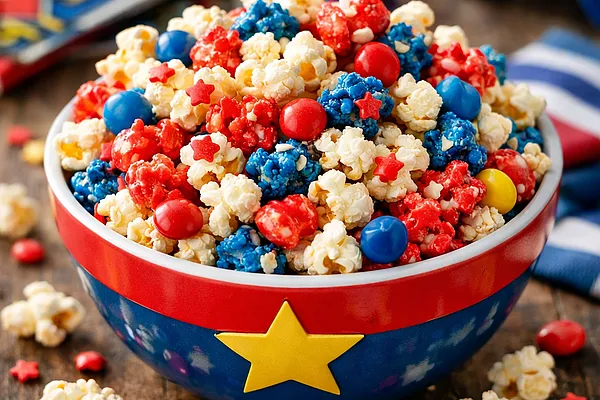 Słodki popcorn superbohatera