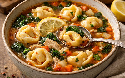 Zupa z tortellini (zimowa, delikatnie kwaśna)