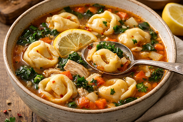 Zupa z tortellini (zimowa, delikatnie kwaśna)