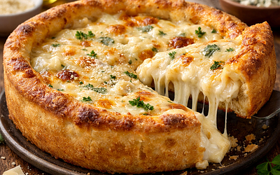 Pizza deep dish cztery sery