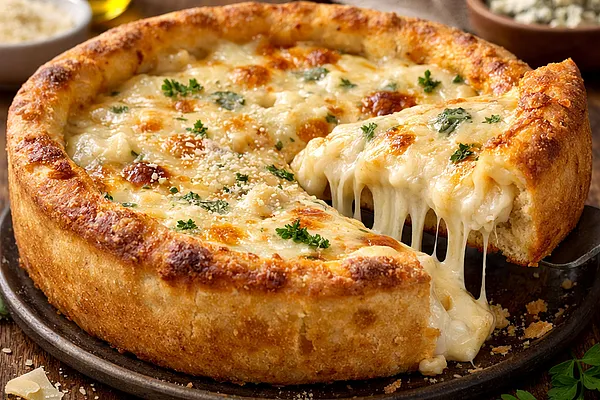 Pizza deep dish cztery sery
