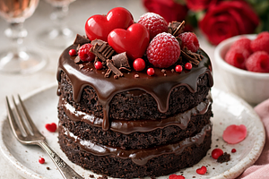 Valentine's Chocolate Cake (4 servings)