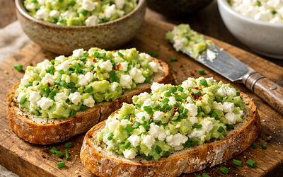 Avocado and Cottage Cheese Pasta