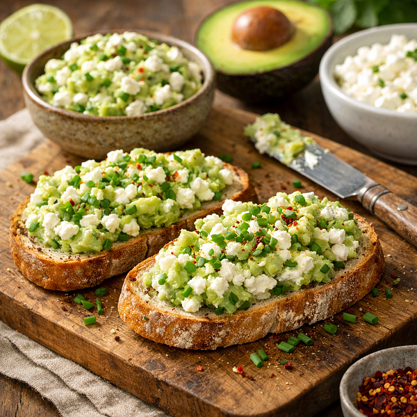 Pasta z awokado i serkiem wiejskim