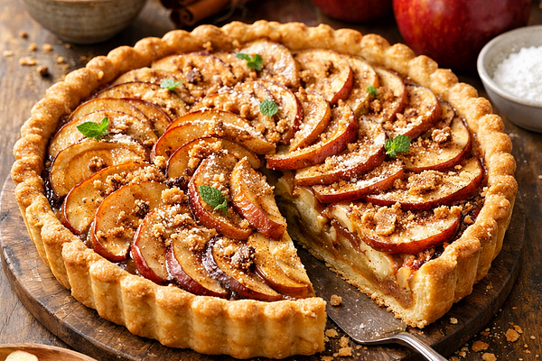 Tarta z jabłkami i cynamonem (polska-nowoczesna)