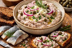 Herring Pasta with Horseradish