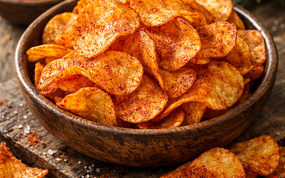 Domowe chipsy z ziemniaków (paprykowe)