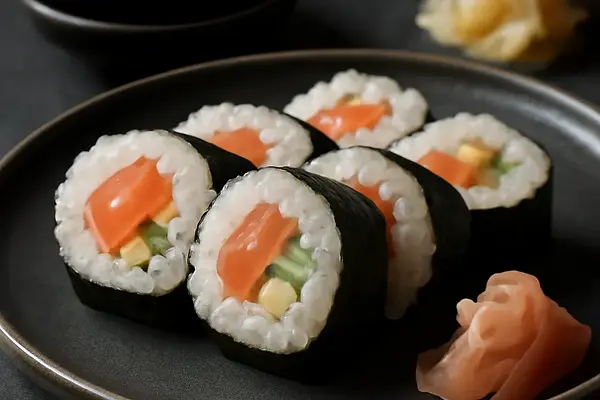 Sushi maki z łososiem