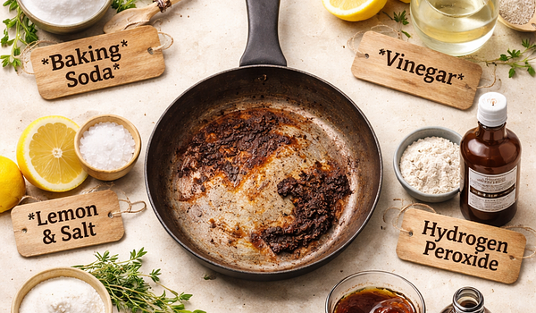 6 Naturalnych Sposobów na Usunięcie Przypaleń z Patelni