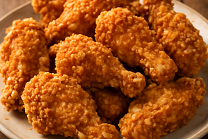 Crispy coating for wings (double breading method)