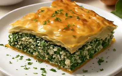 Spanakopita - placek szpinakowy