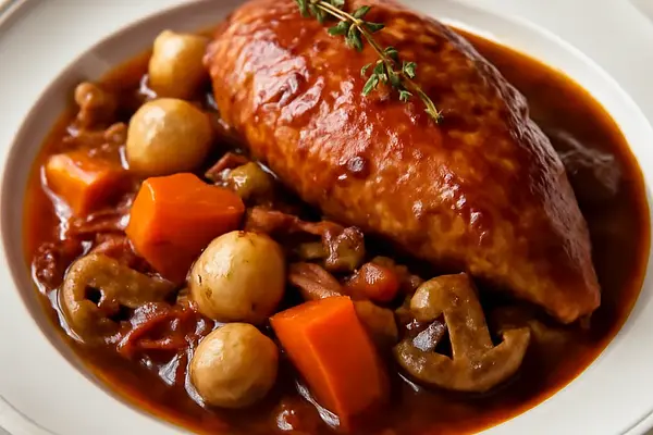 Coq au vin - kurczak w winie