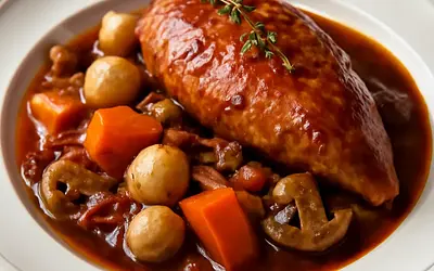 Coq au vin - kurczak w winie