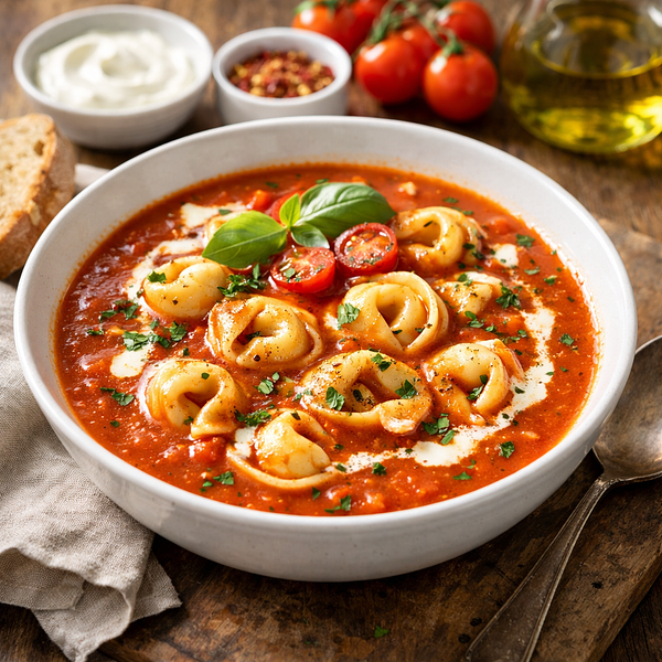 Zupa pomidorowa z tortellini (polska-nowoczesna)