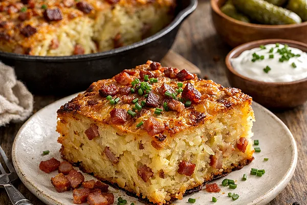 Babka ziemniaczana z boczkiem (polska, zimowa wersja)